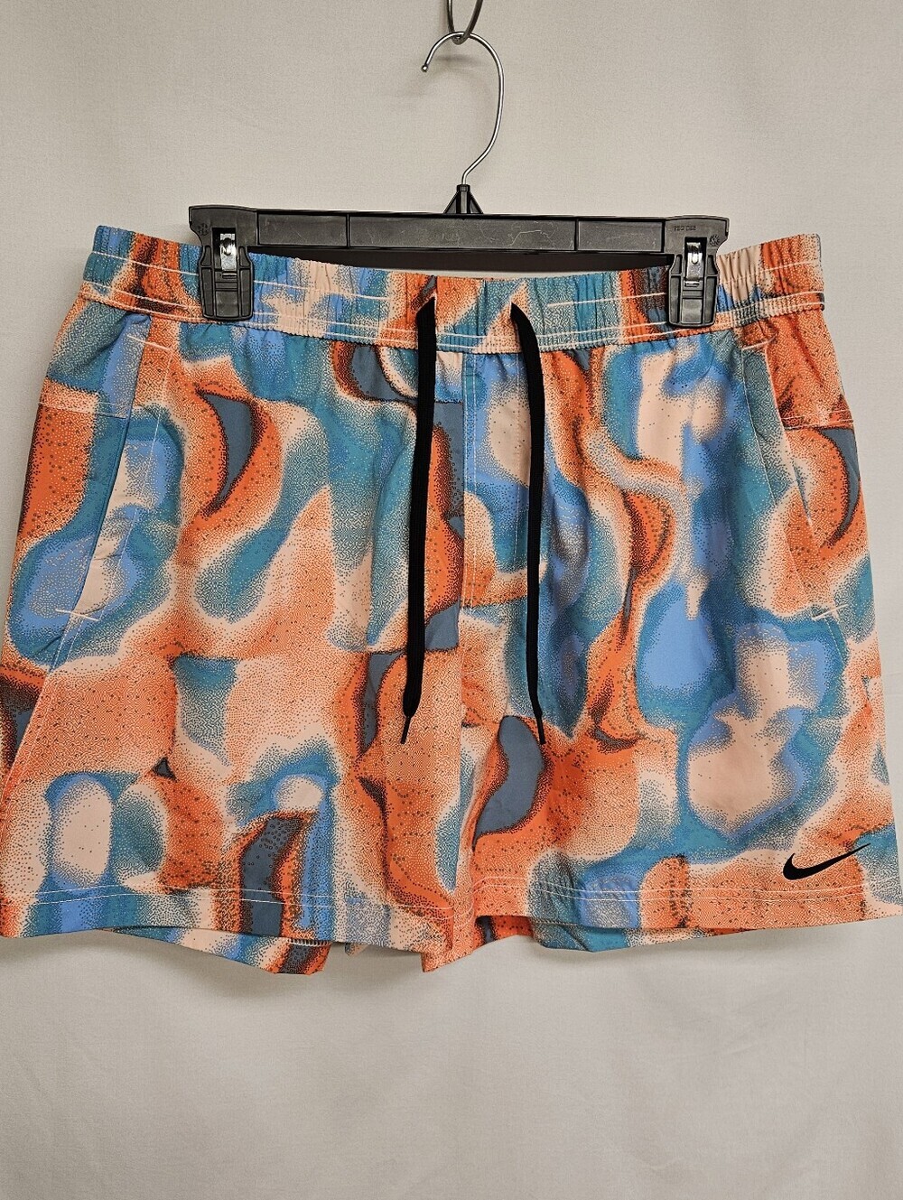 Nike Pro Dri-Fit Athletic Training Shorts Mens Size Large Coral Blue Orange